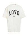 Msgm Man T-shirt Ivory Size Xl Cotton In White
