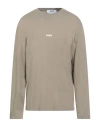 Msgm Man T-shirt Khaki Size Xl Cotton