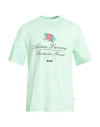 Msgm Man T-shirt Light Green Size Xs Cotton In Green