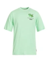 Msgm Man T-shirt Light Green Size Xs Cotton