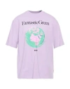 Msgm Man T-shirt Light Purple Size Xxl Organic Cotton