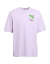Msgm Man T-shirt Lilac Size Xs Cotton In Purple