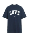 Msgm Man T-shirt Navy Blue Size Xl Cotton