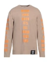 Msgm Man T-shirt Sand Size M Cotton In Beige