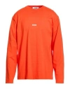 Msgm Logo-print Long-sleeve T-shirt In Red