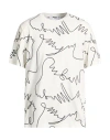 Msgm Man T-shirt White Size L Cotton