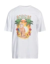 Msgm Man T-shirt White Size L Cotton