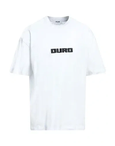 MSGM MSGM MAN T-SHIRT WHITE SIZE S COTTON
