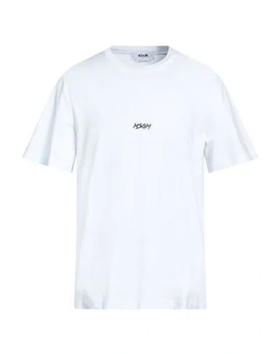 Msgm Man T-shirt White Size Xl Cotton