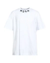 Msgm Man T-shirt White Size Xl Cotton In White