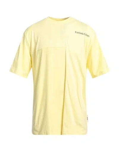 Msgm Man T-shirt Yellow Size Xxl Organic Cotton