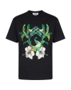 Msgm Man T-shirt Black Size S Cotton In Blue