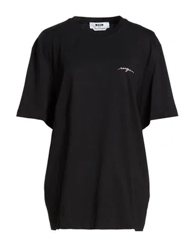Msgm Man T-shirt Black Size Xl Cotton