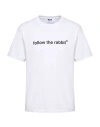 Msgm White Graphic Crew Neck T-shirt In White