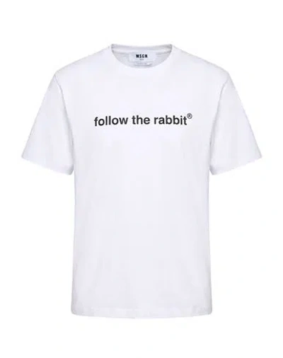 MSGM MSGM MAN T-SHIRT WHITE SIZE L COTTON