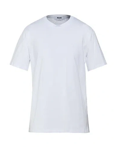 Msgm Man T-shirt White Size Xl Cotton