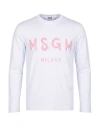Msgm Man T-shirt White Size Xxs Cotton In White