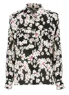 Msgm Floral-print Button-fastening Shirt In Black