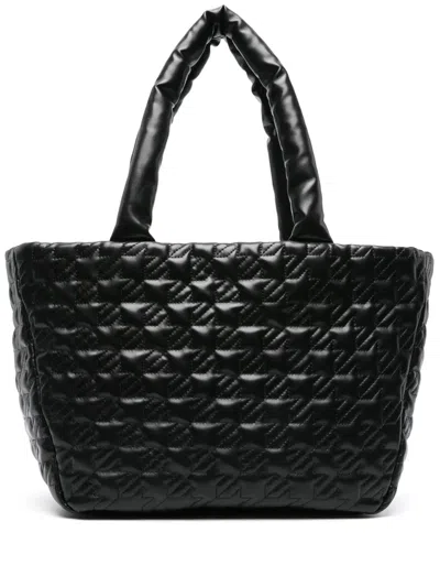 Msgm Medium Puffy Tote Bag In Black