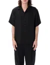 Msgm Viscose Bowling Shirt In Black