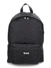 Msgm Black Polyamide Backpack In Black