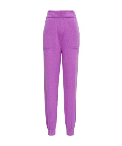 MSGM MSGM ELASTIC WAIST KNITTED TRACK PANTS