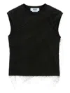 Msgm Mesh-overlay Tank Top In Black