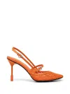 Msgm Mesh Strap Pumps In Animal Print