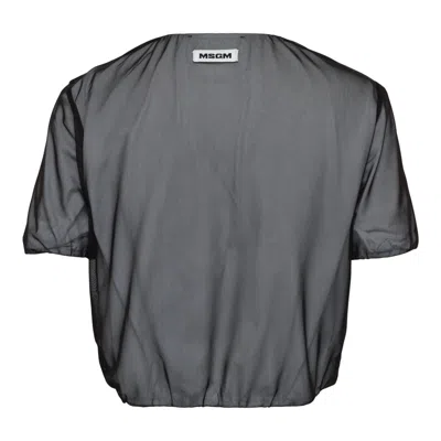 Msgm Mesh T-shirt In Gray