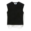 Msgm Mesh Tank Top In Black
