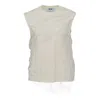 Msgm Mesh Tank Top In Neutral