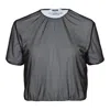 Msgm Mesh T-shirt In Gray