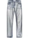 Msgm Straight-leg Trousers With Finish In Grey