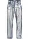 Msgm Straight-leg Trousers With Finish In Grey