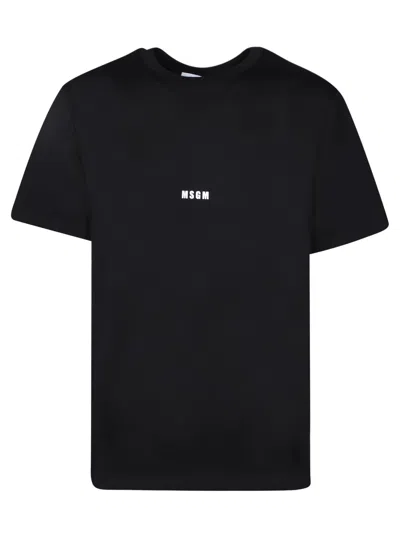 Msgm Micro Logo Black T-shirt