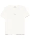 Msgm Micro-logo Cotton T-shirt In Neutrals