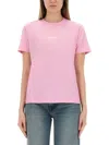 Msgm Micro Logo T-shirt In Pink