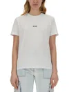 Msgm Tshirt Con Micro Logo In White