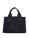 Msgm Micro M Tote Bag In Blue