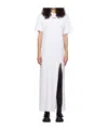 Msgm White Micro Maxi Dress In White