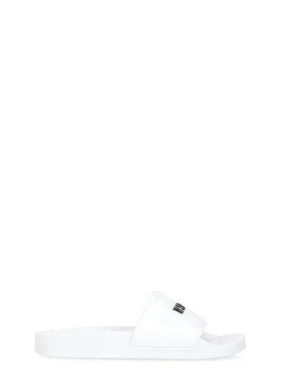 Msgm Micrologo Slippers In White