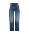 Msgm Mid-blue Denim Pants With Five-pocket Design In Blue