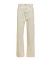 Msgm Mid-rise Straight-leg Distressed Jeans In Nude