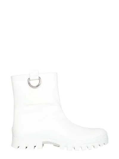 MSGM MID-CALF WHITE RAIN BOOTS