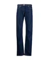 Msgm Middle Waist Straight Tube Jeans In Blue