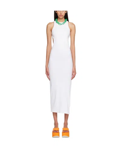 Msgm Midi Dress In White