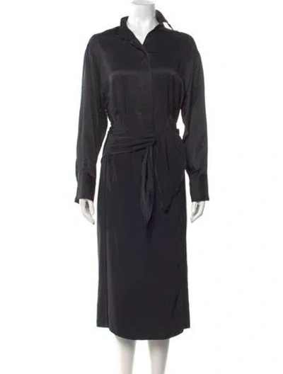 Pre-owned Msgm Midi Length Dress In Black