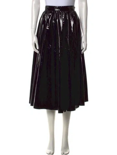 Pre-owned Msgm Midi Length Skirt In Black