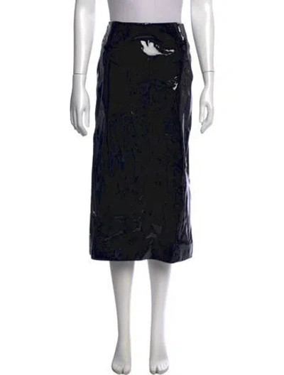 Pre-owned Msgm Midi Length Skirt In Black