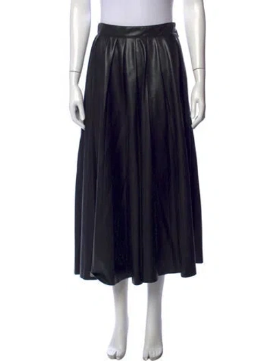 Pre-owned Msgm Midi Length Skirt In Black